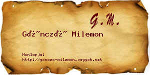 Göncző Milemon névjegykártya